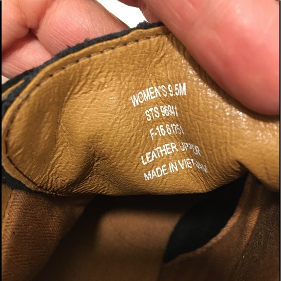 Sperry Top Sider Harlow Black Suede Wedge Booties - Picture 5 of 14